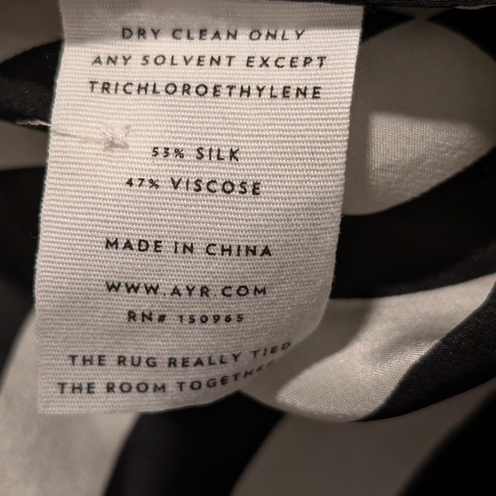 AYR Black and White Vertical Stripe Button-Up Top - Picture 5 of 5